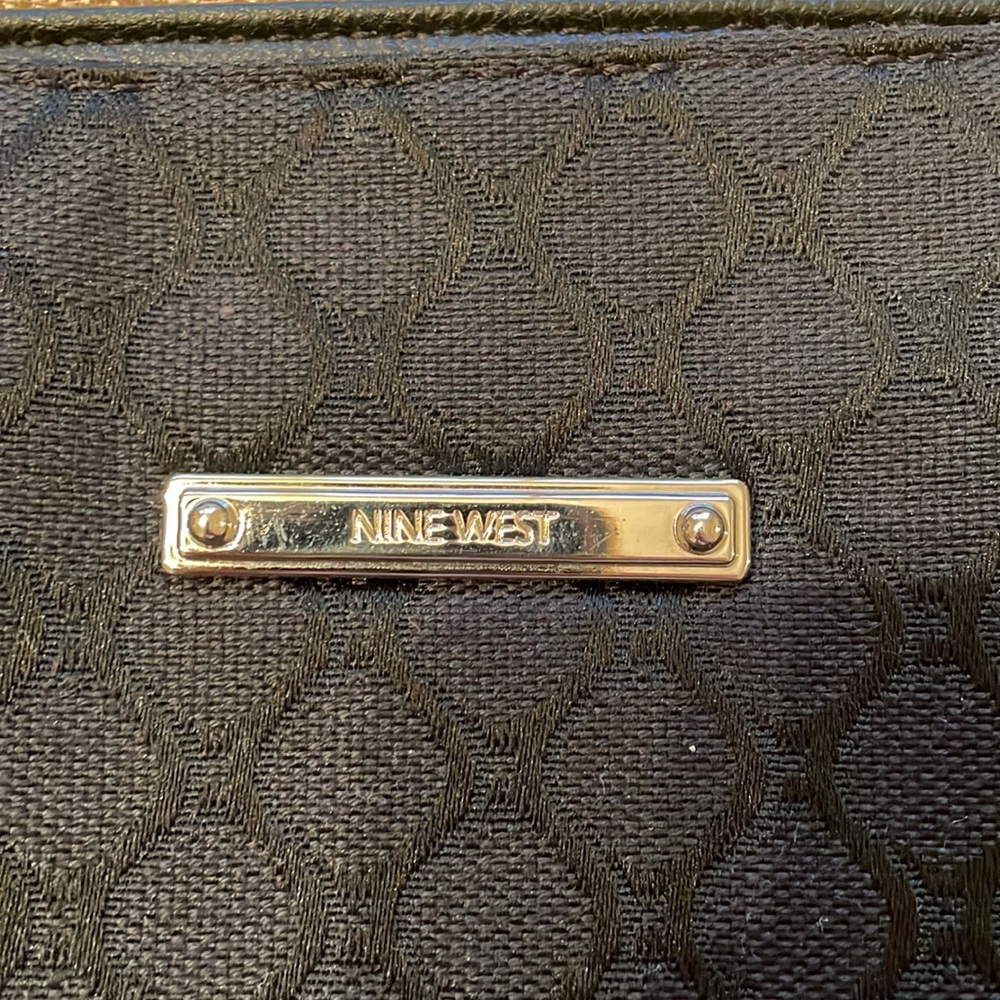 Nine West Black Tote Bag with multiple compartments - Picture 2 of 8